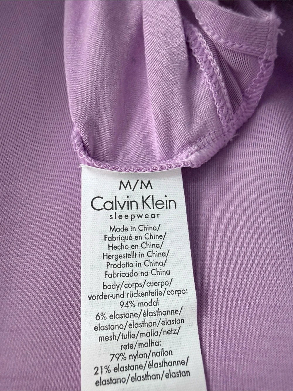 Calvin Klein Invisibles Mesh Chemise Nightgown Lilac Purple Dusk Sleepwear M NWT - Picture 13 of 15